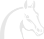 Stilisiertes Pferdeprofil Schwarzes Pferdeprofil auf weißem Hintergrund, stilisiert und minimalistisch.