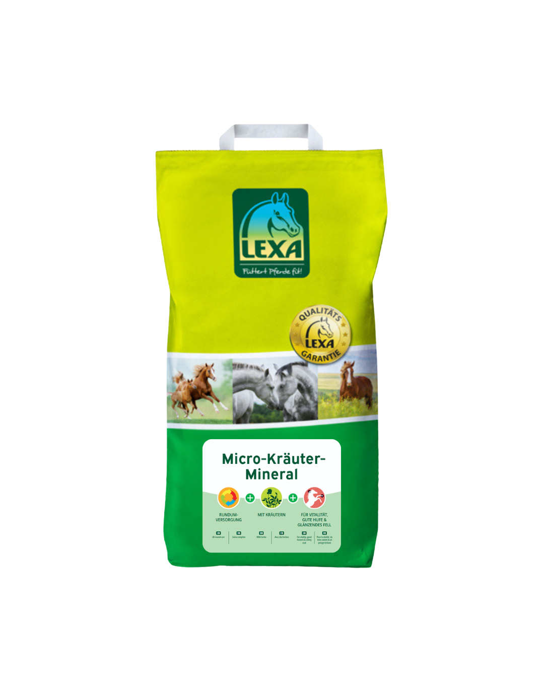 LEXA Micro-Kräuter-Mineral, Mineralfutter mit Kräutern, Kieselgur, Zink & Bierhefe, 9 kg Beutel