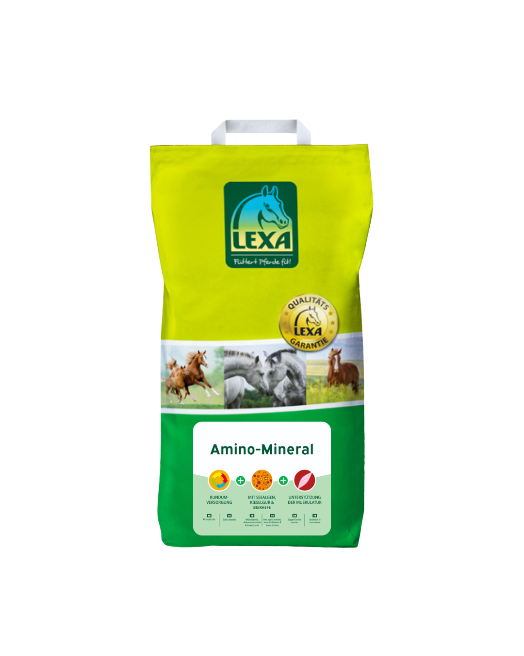 LEXA Amino-Mineral, Mineralfutter mit Aminosäuren für Pferde im Aufbautraining, 25 kg Sack
