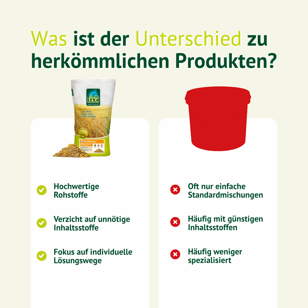 Kraftfutter für Pferde im Vergleich – wann Kraftflocken die richtige Wahl sind