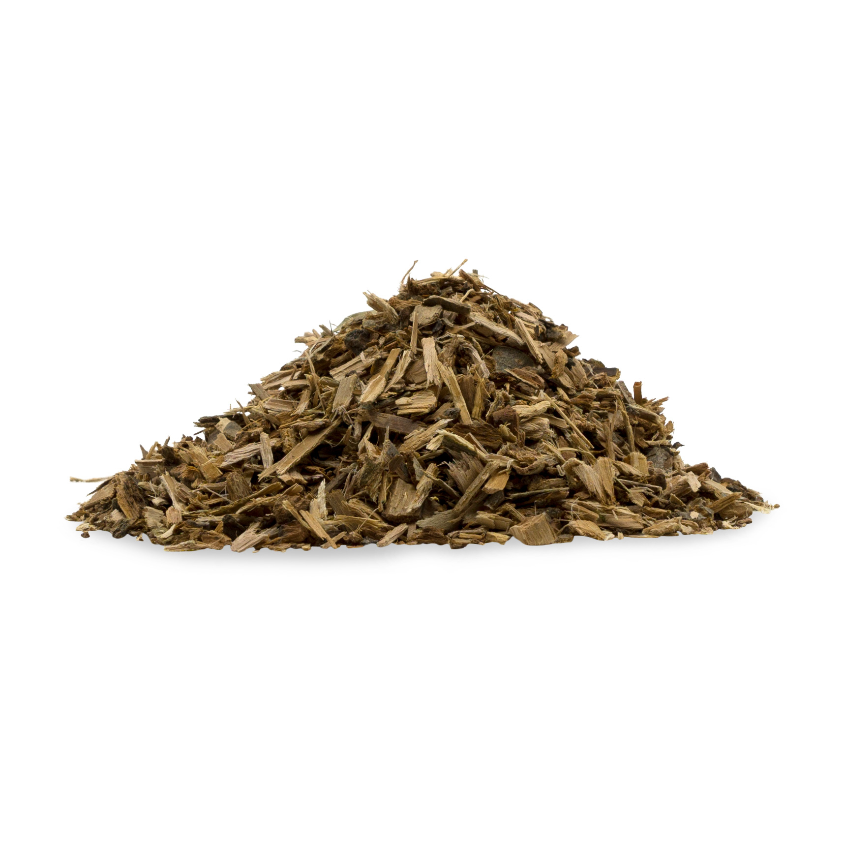 Getrocknete Weiderinde Kleine Menger getrockneter Weiderinde, grob geschnitten.