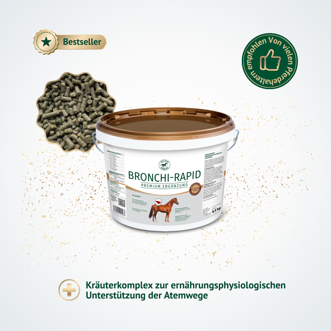 ATCOM Bronchi-Rapid Ergänzungsfutter für Pferde mit Kräuterkomplex zur ernährungsphysiologischen Unterstützung der Atemwege