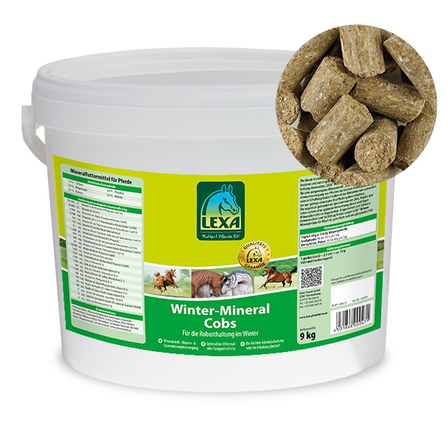 Winter Mineral Cobs LEXA Ideal sind die Mineral-Cobs auch für Pferde im Offenstall.
